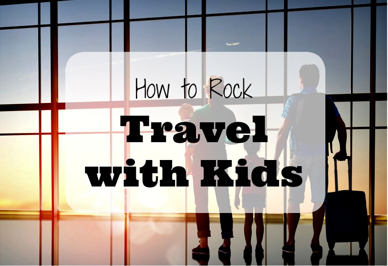 Peaceful family travel with kids in the airport